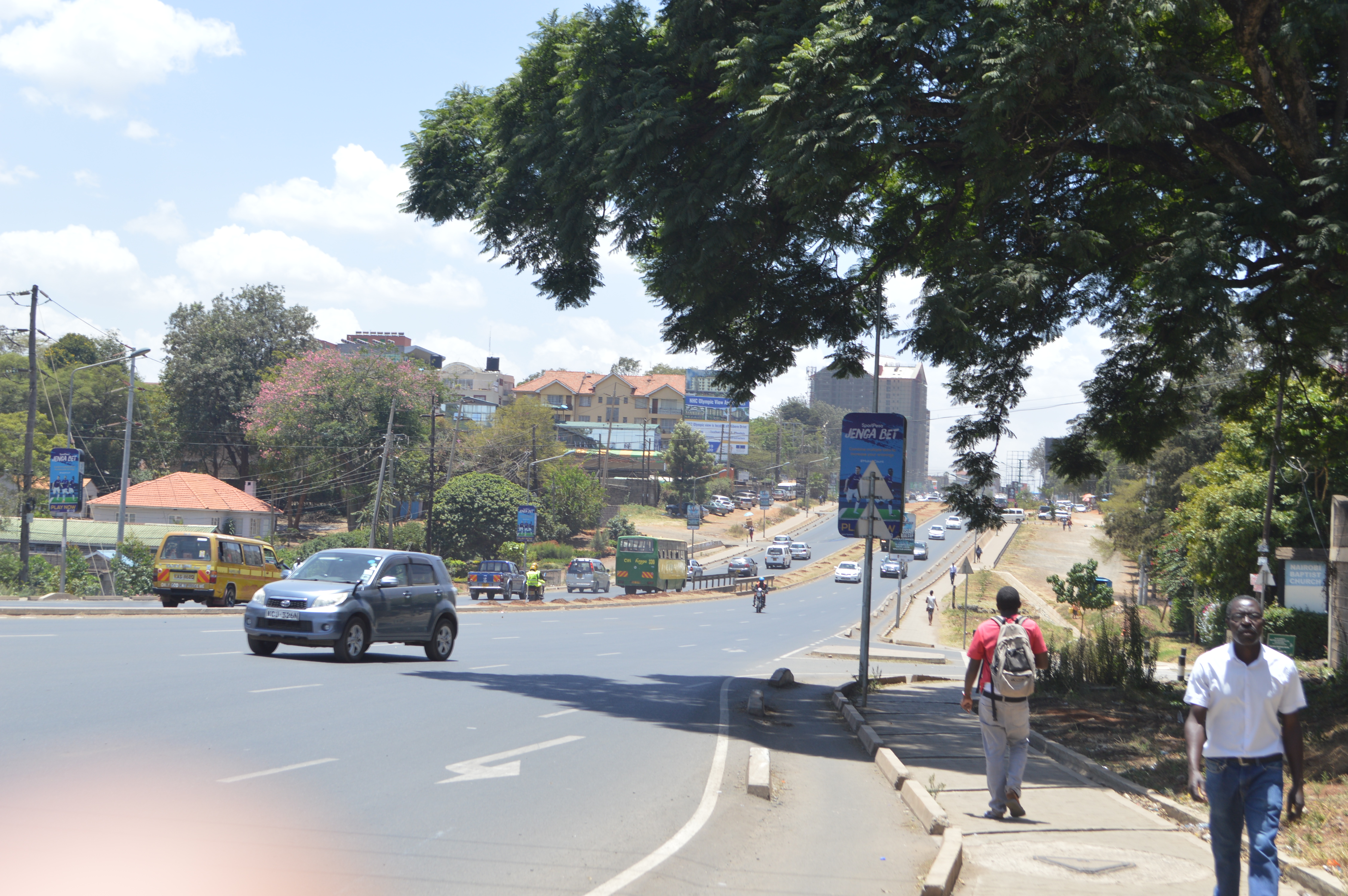 Ngong Road, Nairobi, the scene of the murder