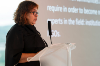 Griselda Triana speaks at the Resilience Fund launch event in Vienna (May 2019)